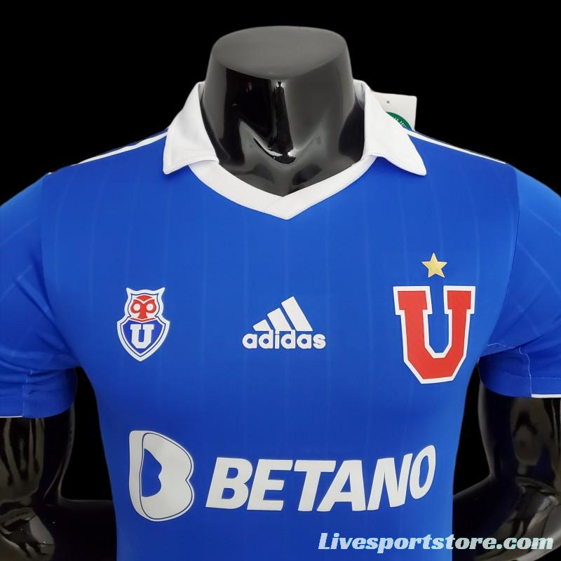 Player Version 22/23 Universidad De Chile Home  Soccer Jersey