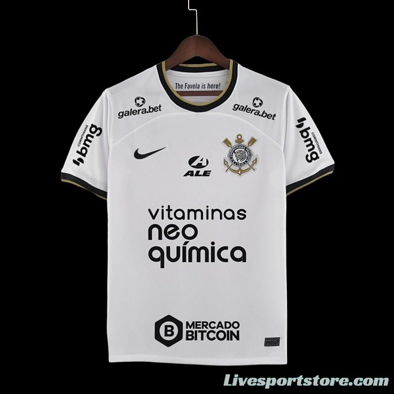 22/23 All Sponsors Corinthians Home  Soccer Jersey