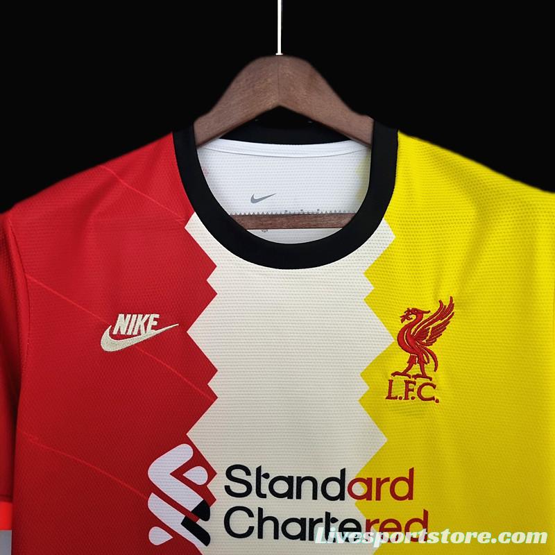 22/23 Liverpool Red Beige Yellow Jersey