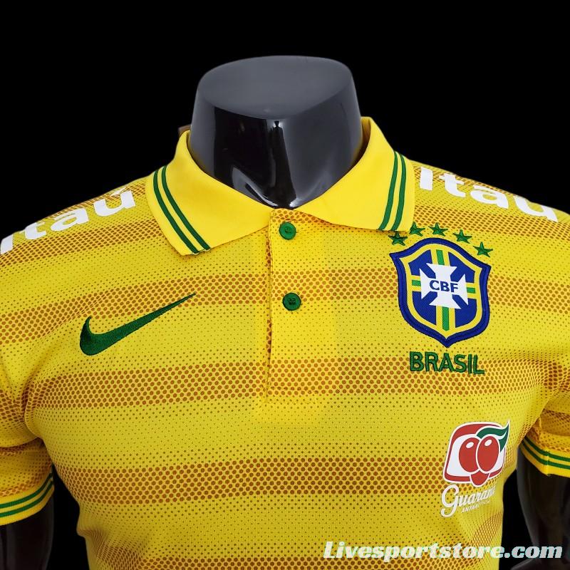 2022 Brazil POLO Yellow Stripe