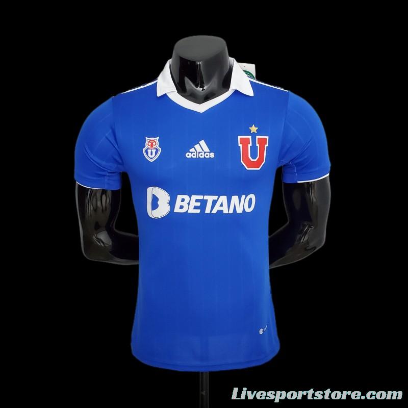 Player Version 22/23 Universidad De Chile Home  Soccer Jersey