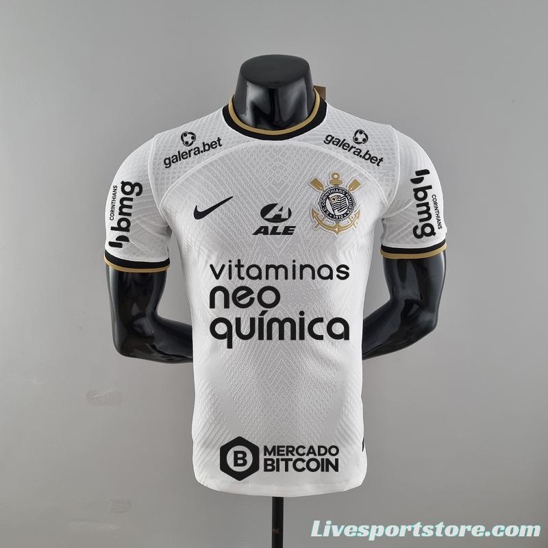 Player Version 22/23 All Sponsors Corinthians Home  Soccer Jersey