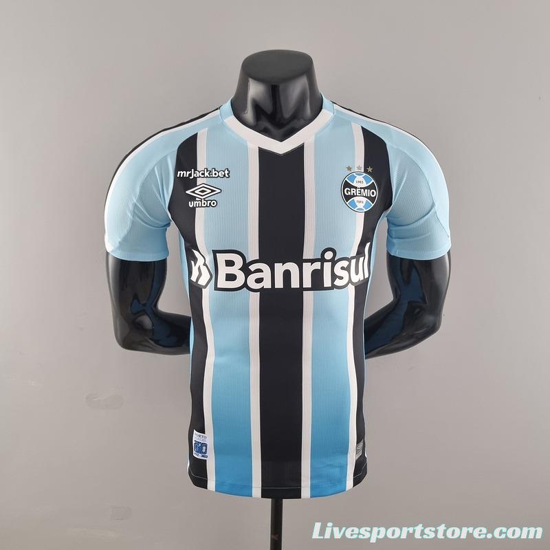 Player Version 22/23 All Sponsors Gremio Home  Soccer Jersey