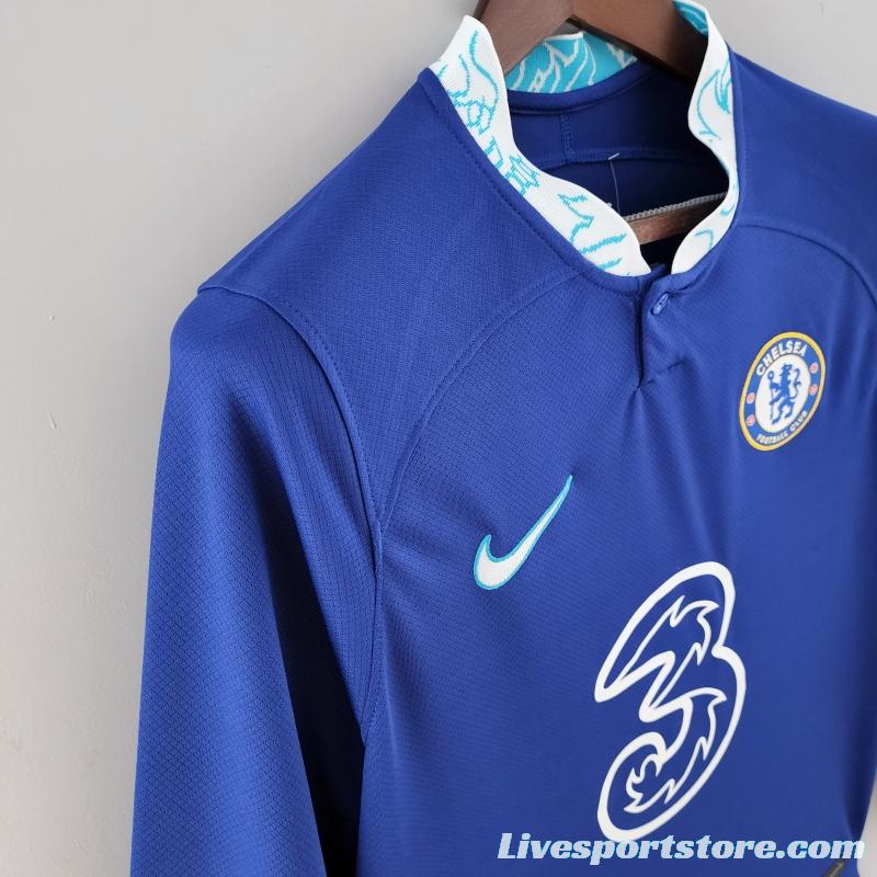 22/23 Long Sleeve Chelsea Home  Soccer Jersey