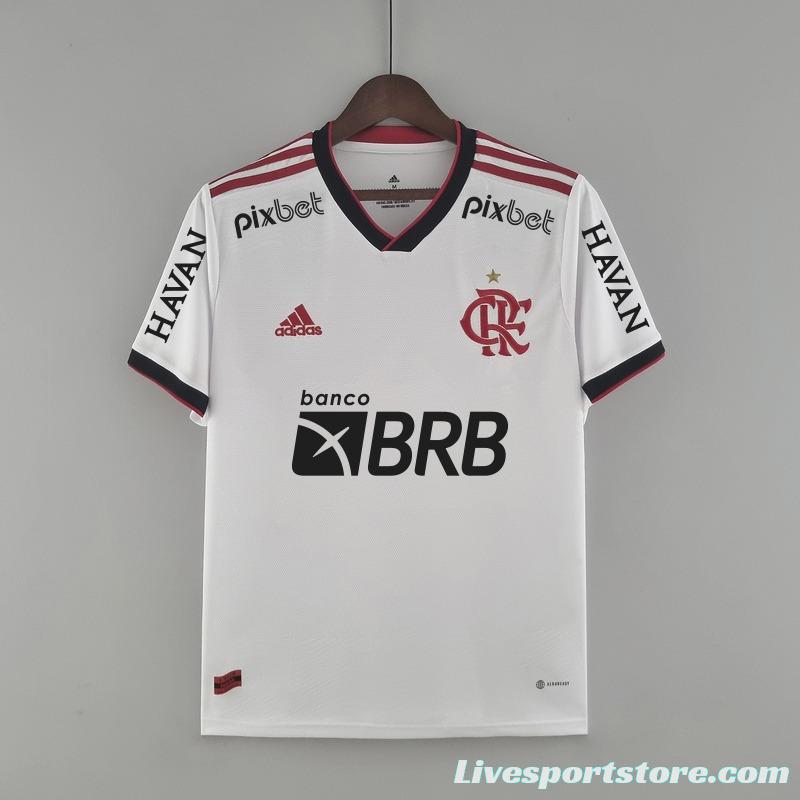 22/23 All Sponsors Flamengo Away  Soccer Jersey