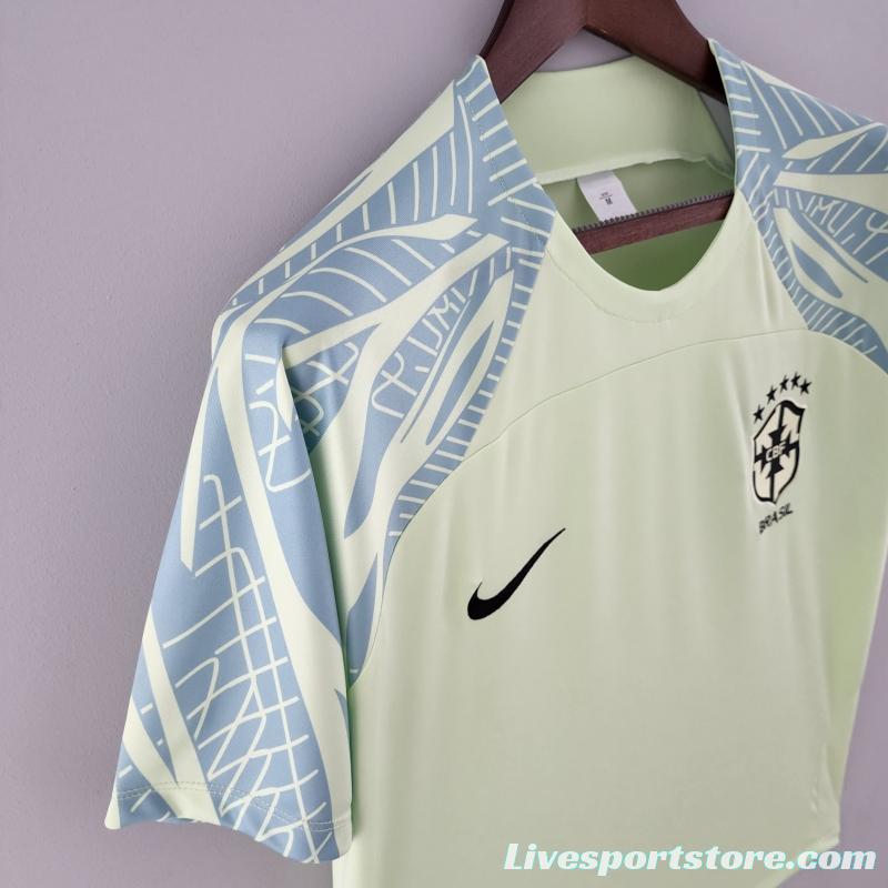 2022 Brazil Training Jersey Light Green 