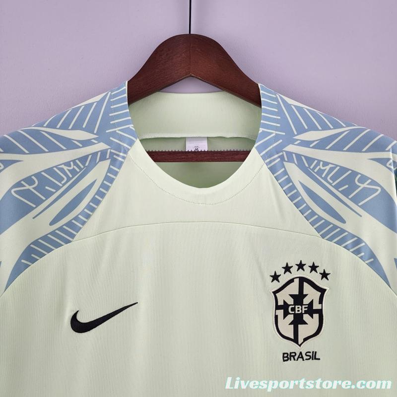 2022 Brazil Training Jersey Light Green 