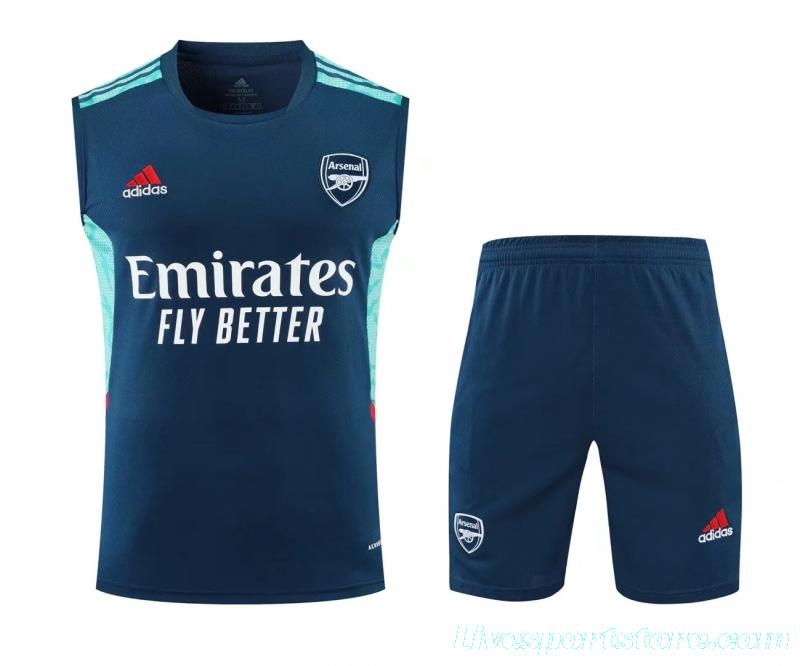 22/23 Arsenal Pre-match Training Jersey Royal Blue Vest