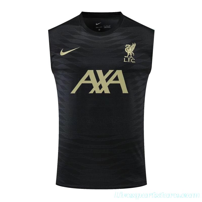 22/23 Liverpool Black Pre-match Training Jersey Vest