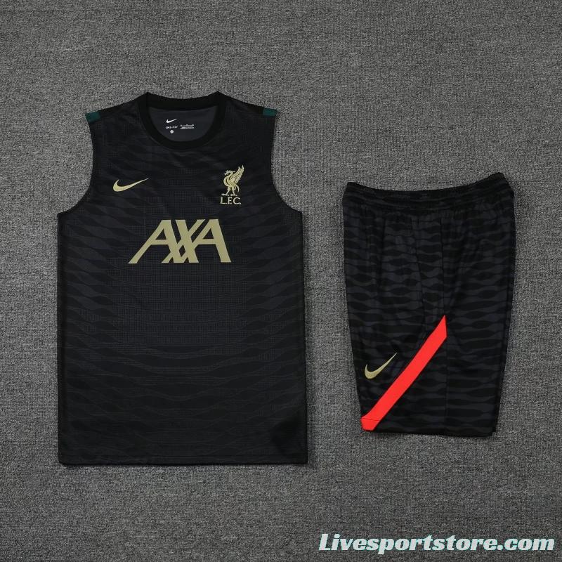 22/23 Liverpool Black Pre-match Training Jersey Vest