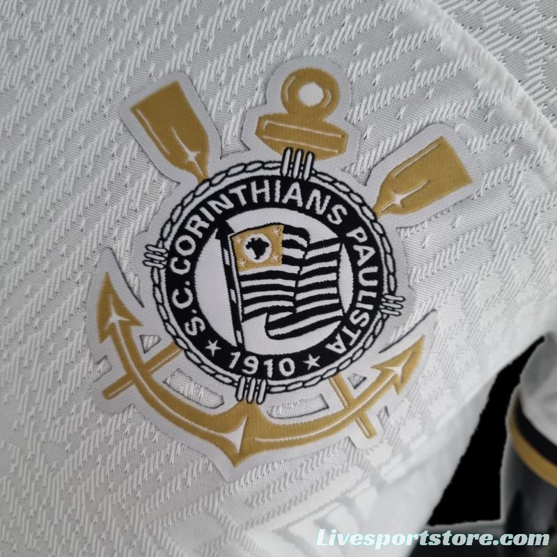 Player Version 22/23 Corinthians Home Soccer Jersey