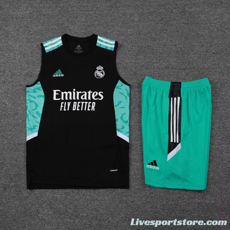 22/23 Real Madrid Pre-match Training Jersey Black Vest