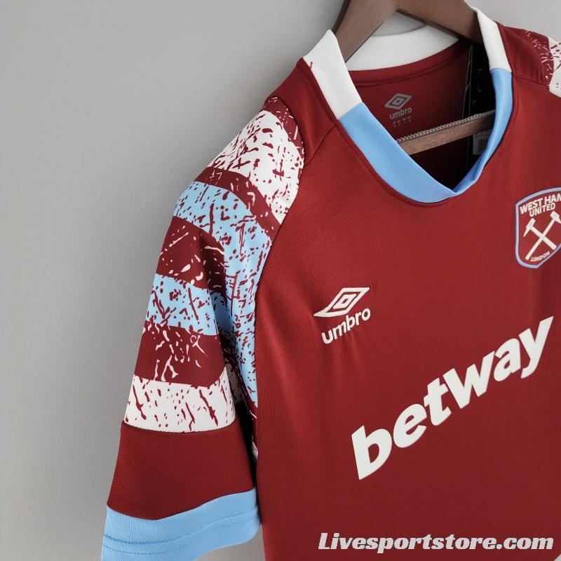 22/23 West Ham United Home Soccer Jersey