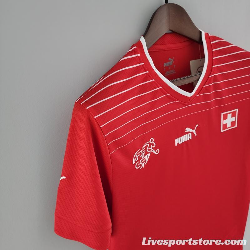 2022 Switzerland Home Soccer Jersey