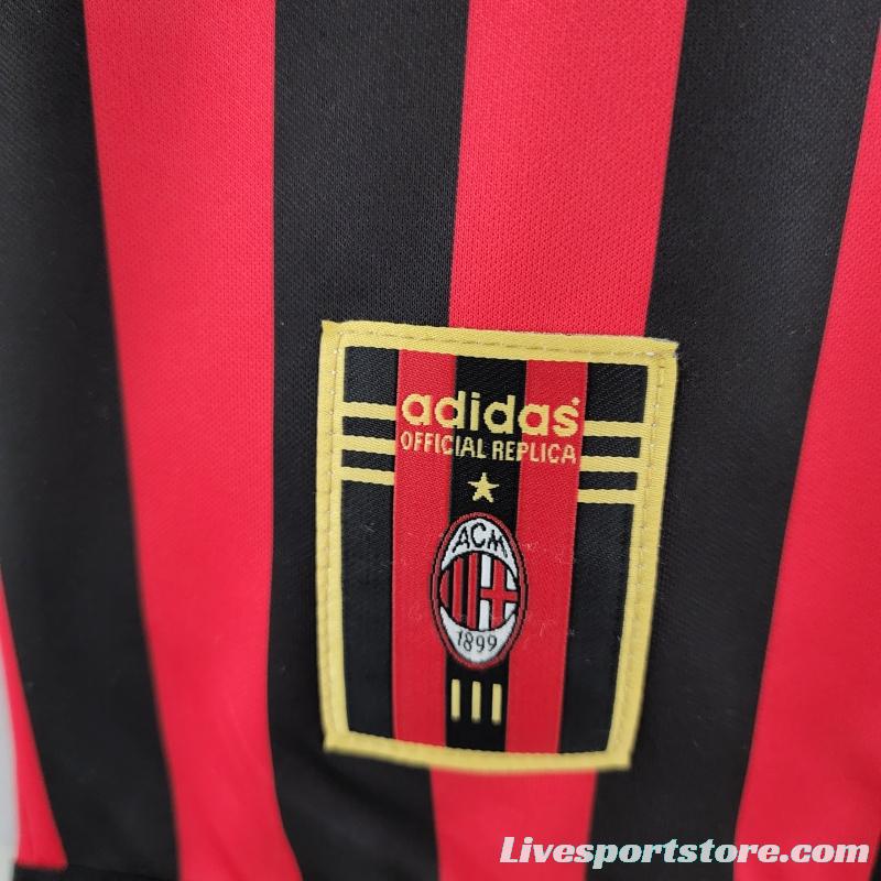 Retro Long Sleeve 99/00 AC Milan Home Soccer Jersey