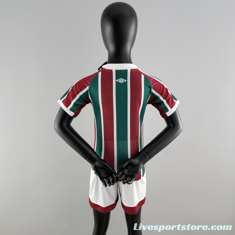 22/23 Kids Kit Fluminense Home Size16-28 Soccer Jersey