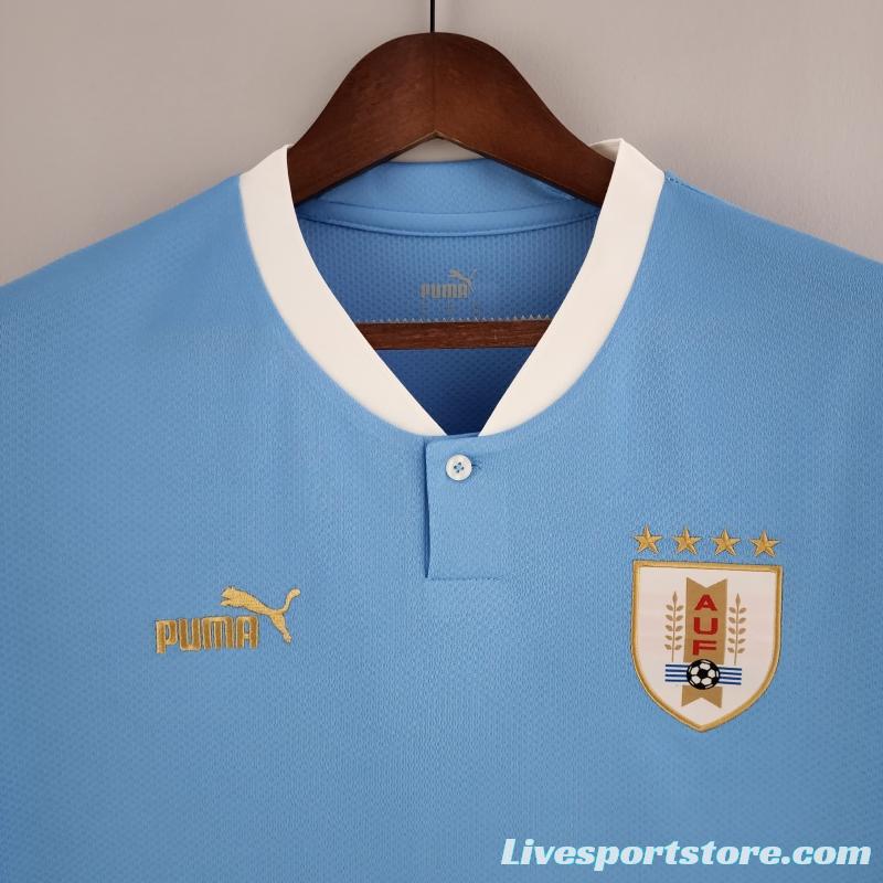 2022 Uruguay Home Soccer Jersey