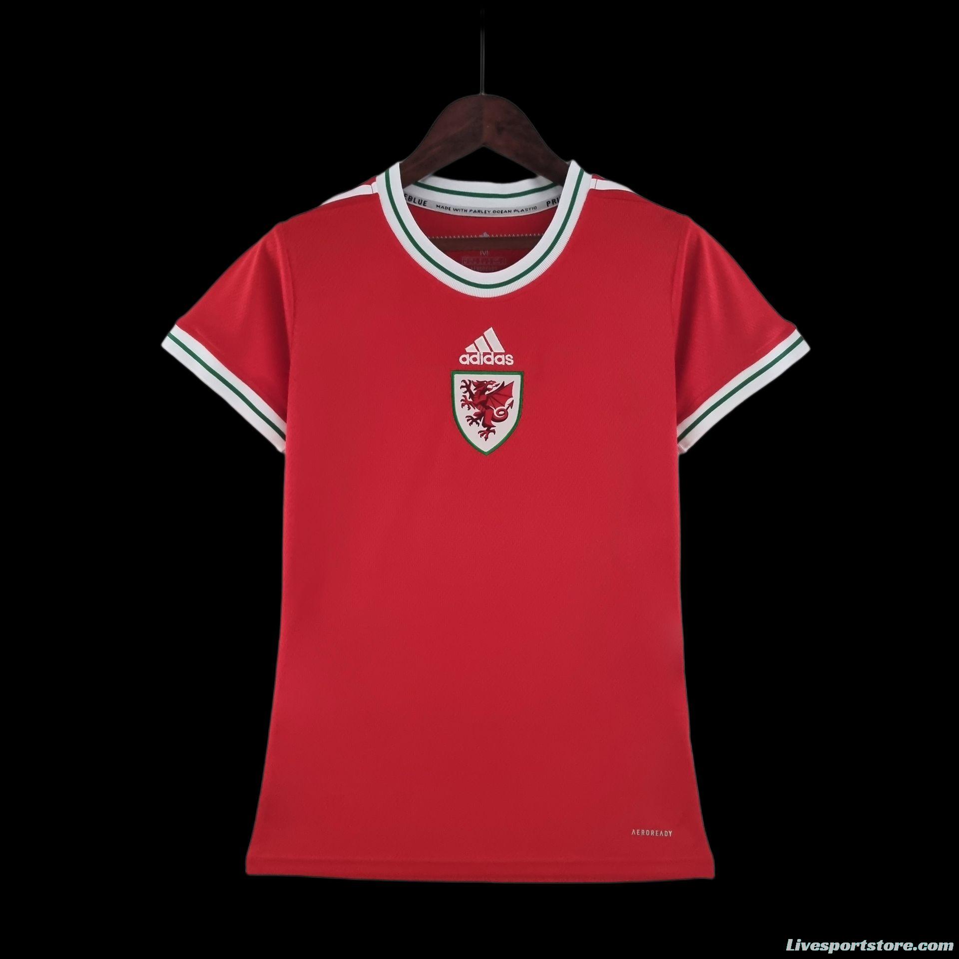 2022 Women Wales Red Soccer Jersey