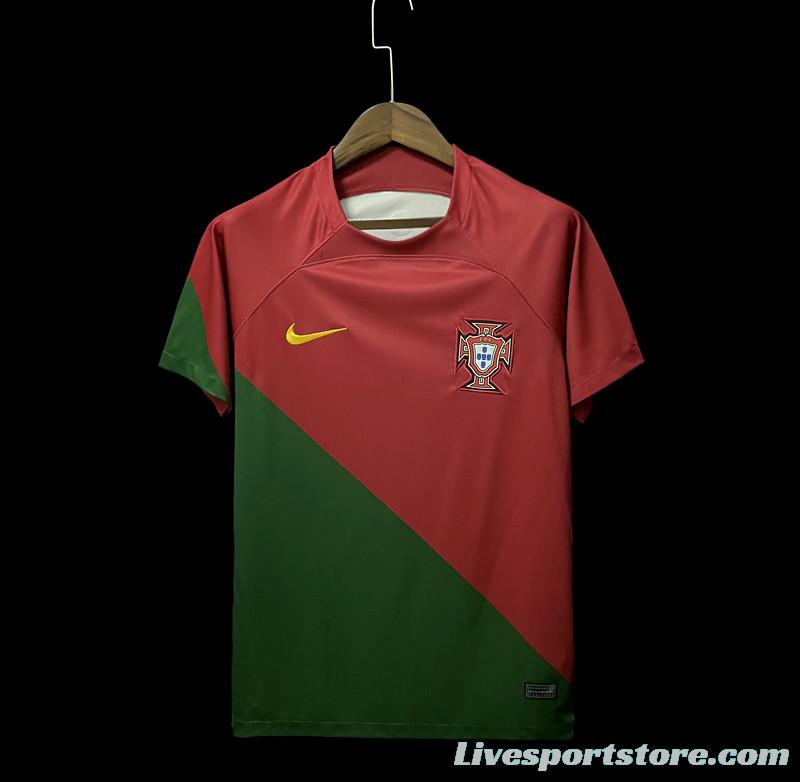 2022 Portugal Home Soccer Jersey