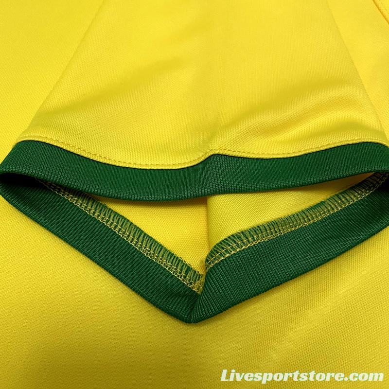 Retro 1970 Brazil Home Soccer Jersey