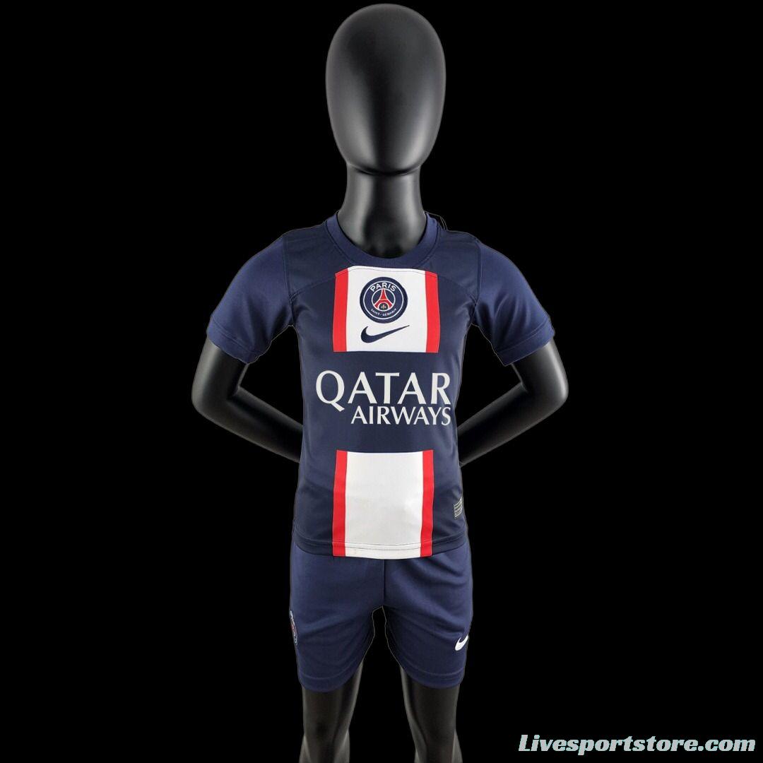 22/23 Kids Kit PSG Home Size：16-28 Soccer Jersey