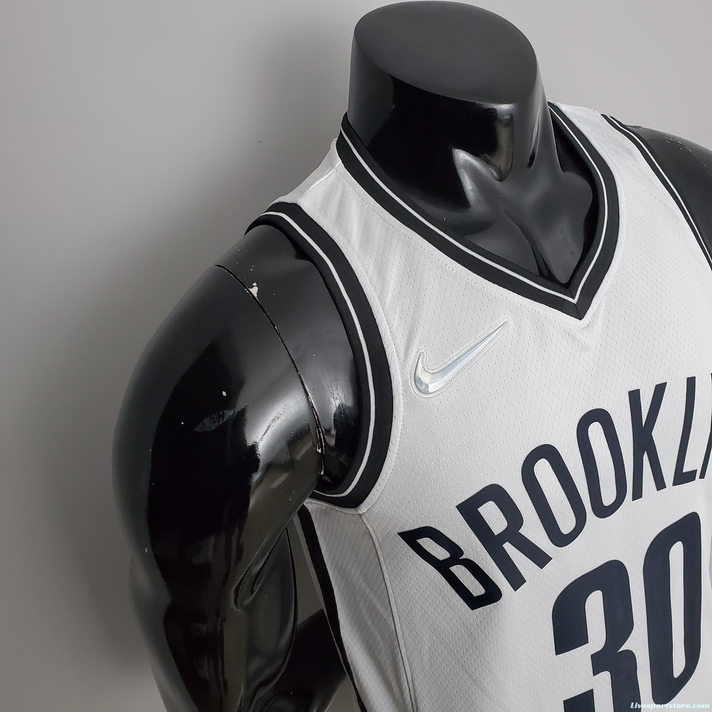 NBA 75th Anniversary Curry #30 Nets White Jersey