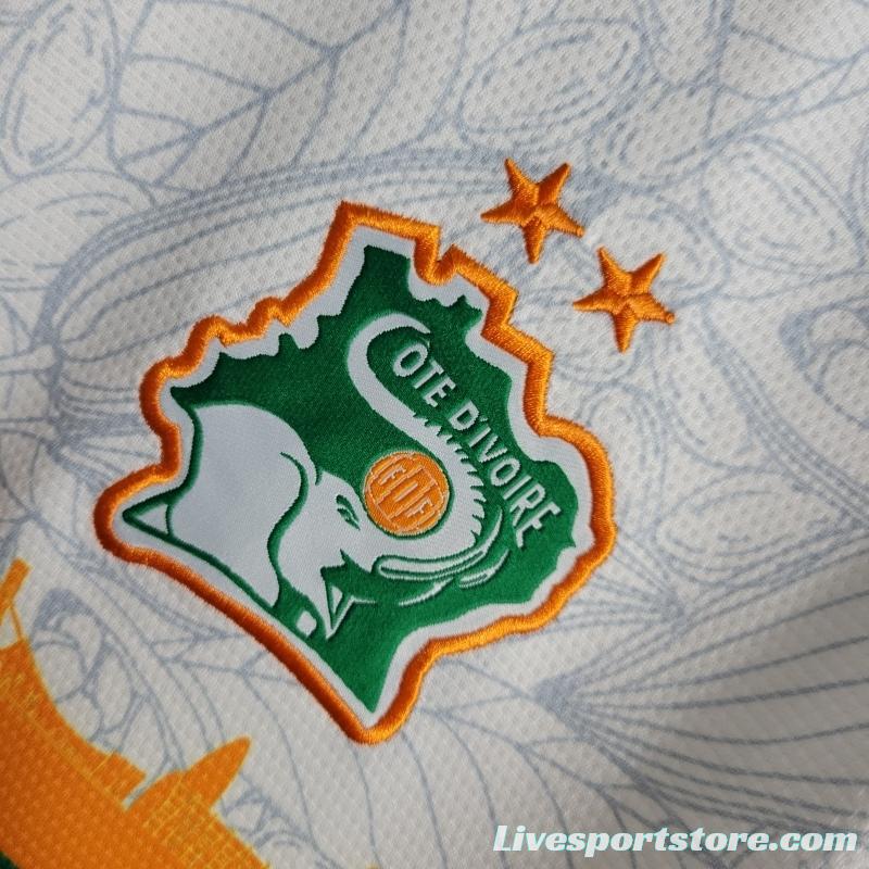 22/23 Ivory Coast White Training Jersey