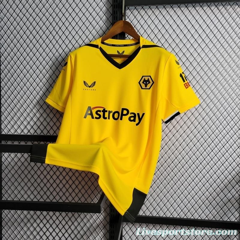 22/23 Wolverhampton Wanderers Home Soccer Jersey