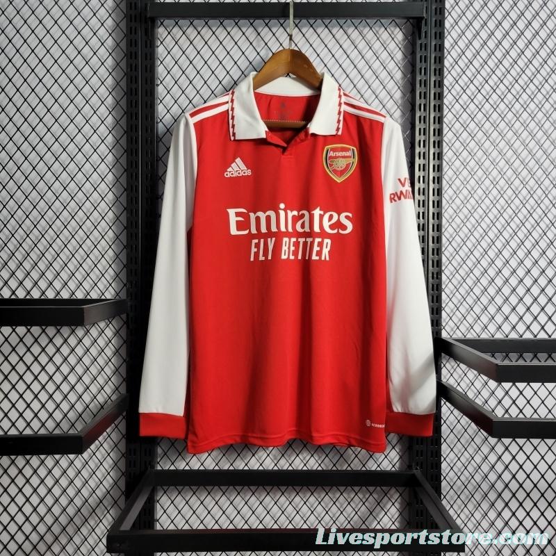 22/23 Arsenal Home Long Sleeve Soccer Jersey