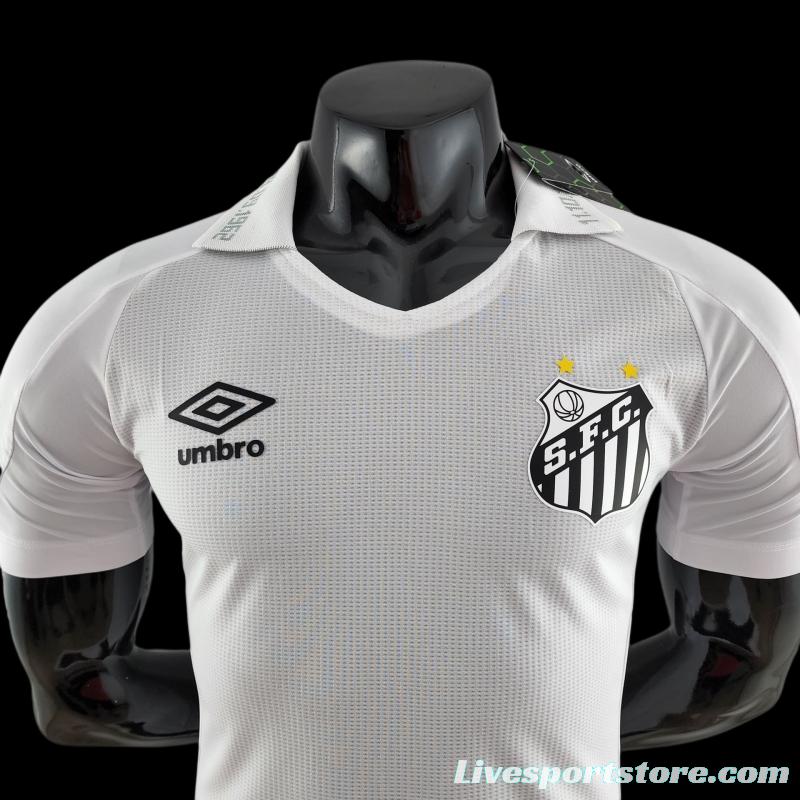 Player Version 22/23 Santos Home Soccer Jersey