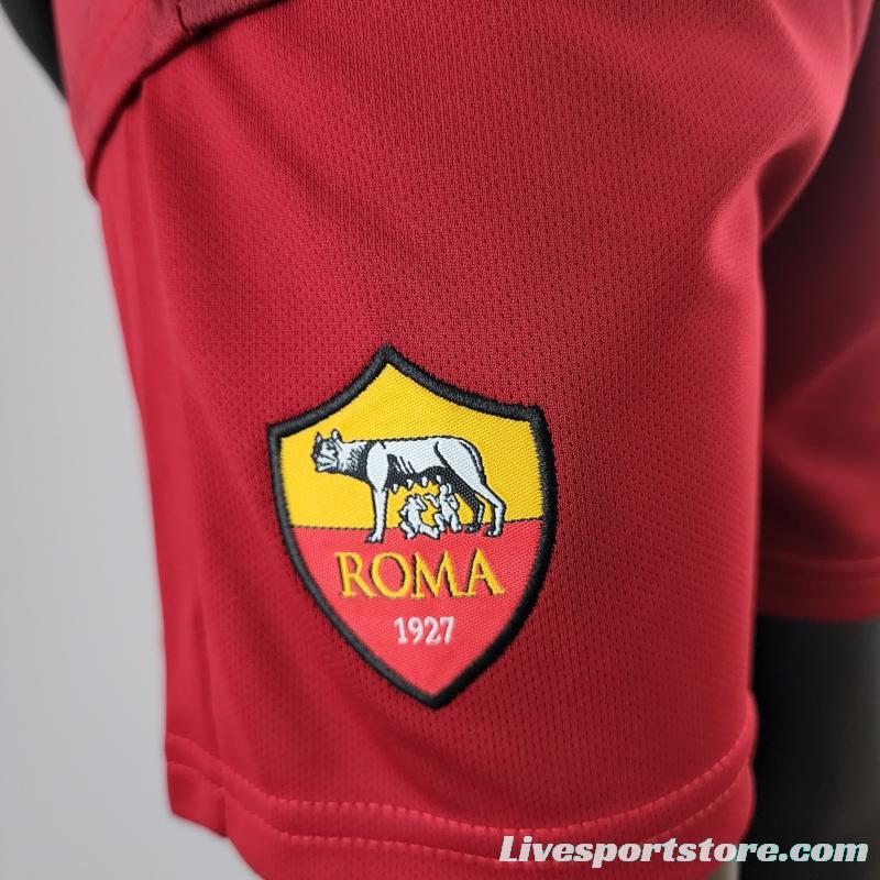 22/23 Roma Kids Kit Home Size 16-28 Soccer Jersey