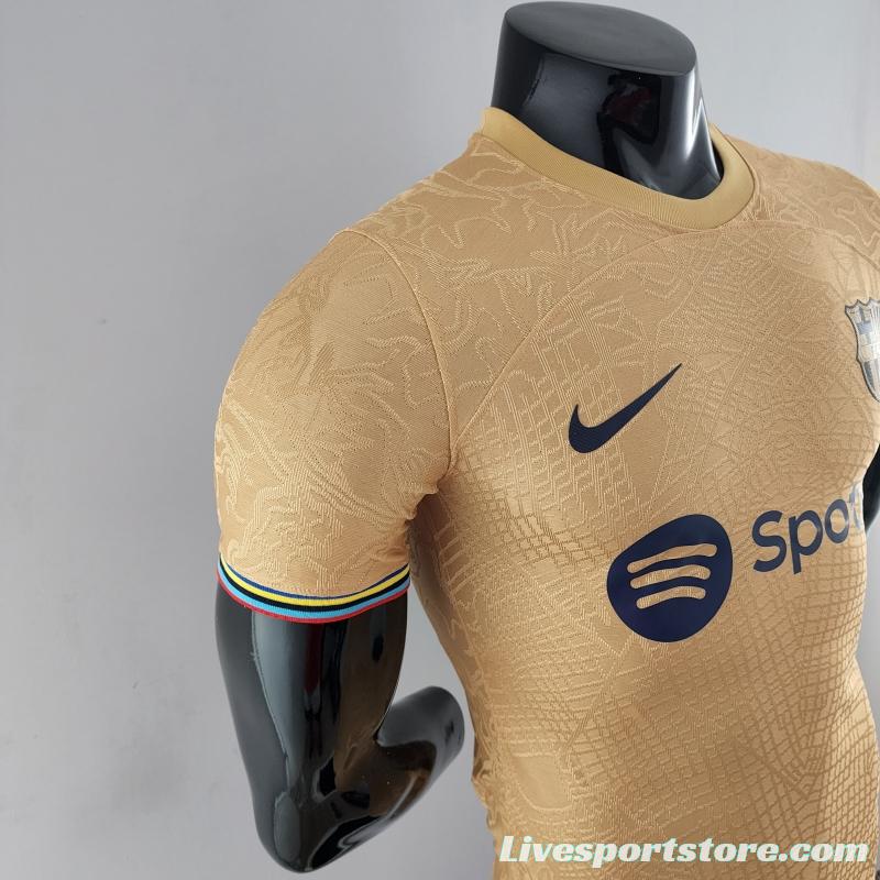 Player Version 22/23 Barcelona Away Soccer Jersey