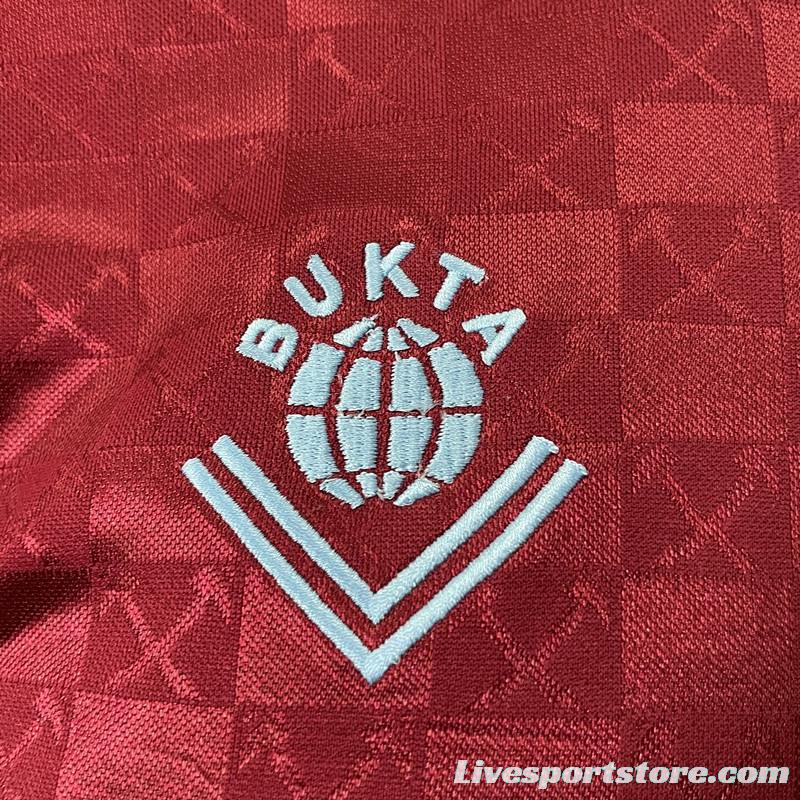 Retro 89/90 West Ham home Soccer Jersey