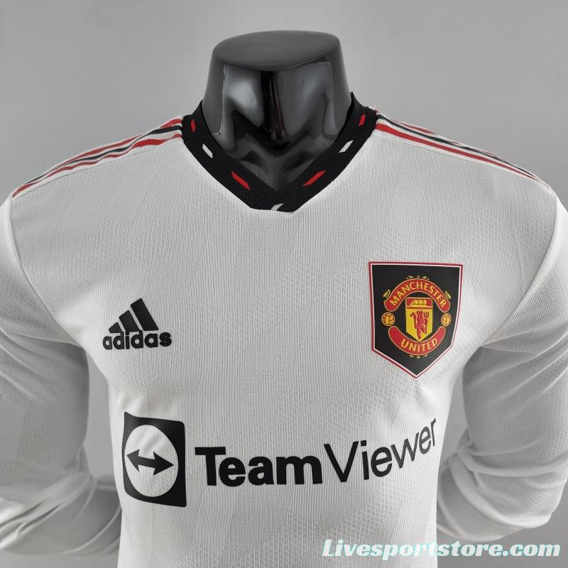 Player Version 22/23 Long Sleeve Manchester United Away Soccer Jersey