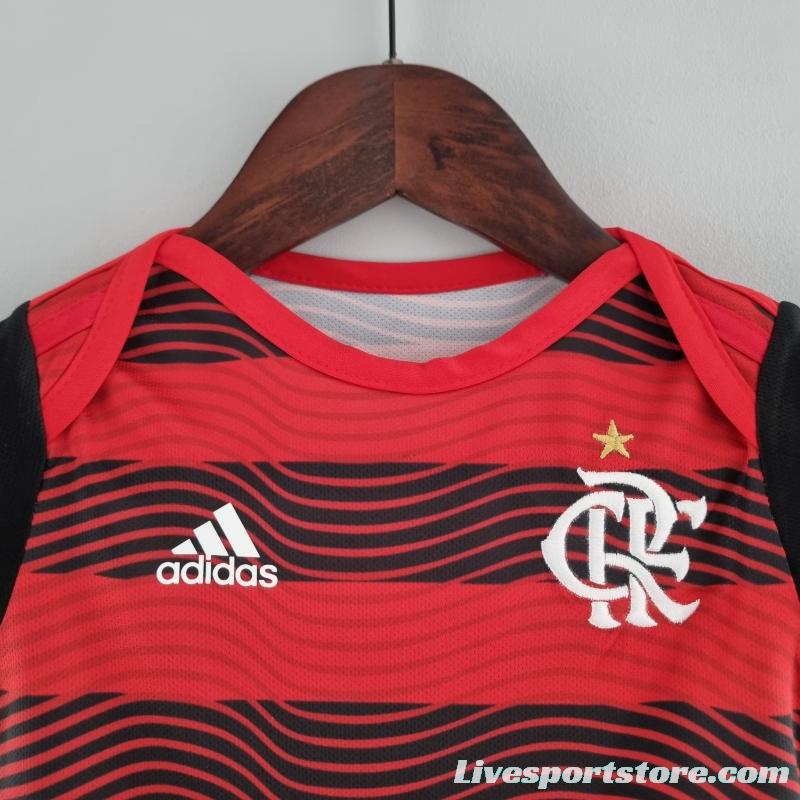 22/23 Flamengo Home Baby KM#0025 9-12 Soccer Jersey