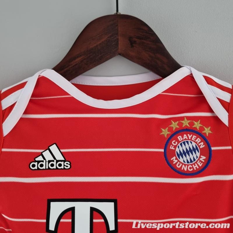 22/23 Bayern Munich Home Baby KM#0027 9-12 Soccer Jersey