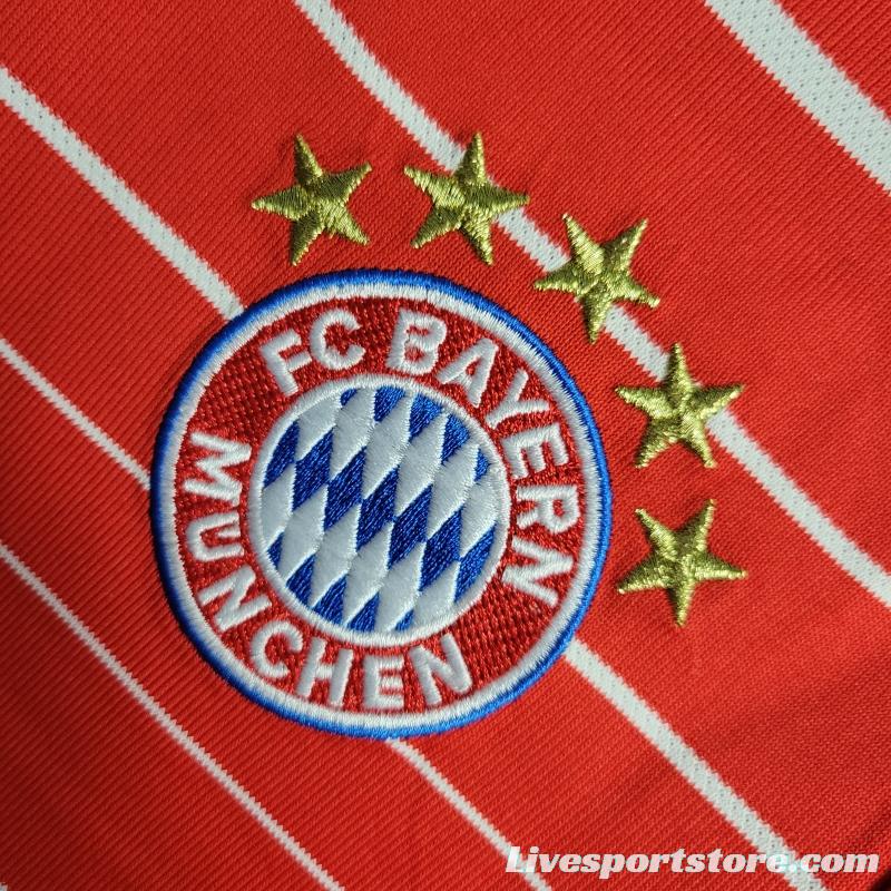 22/23 Long Sleeves Bayern Munich Home Soccer Jersey