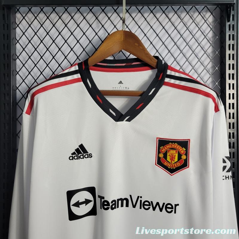 22/23 Long Sleeves Manchester United Away Soccer Jersey