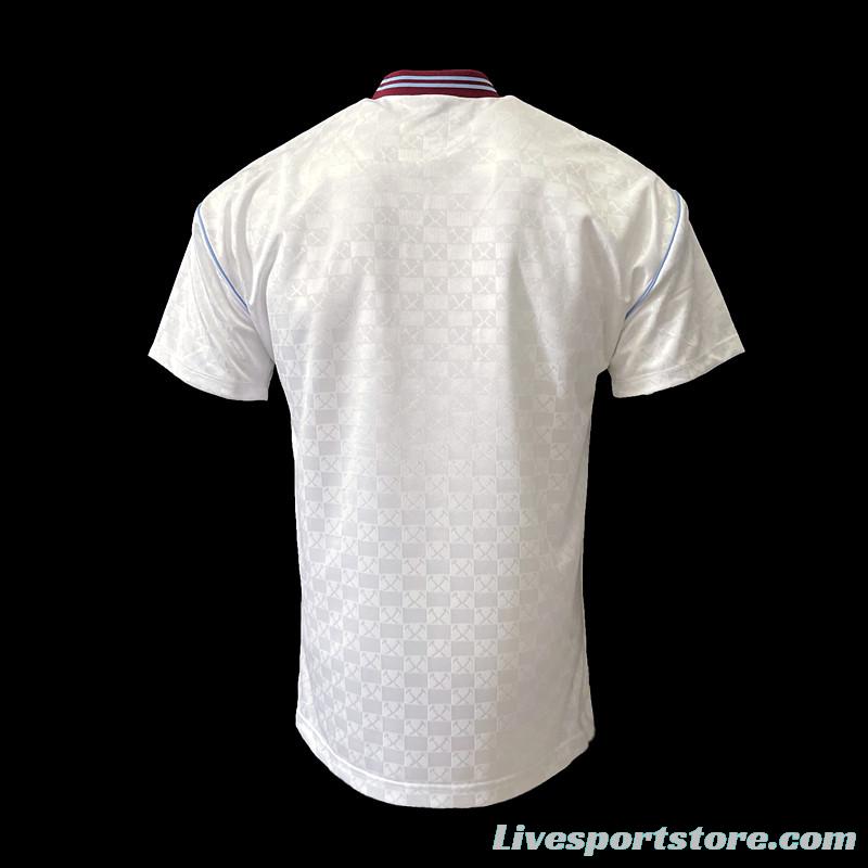 Retro 89/90 West Ham Away Soccer Jersey