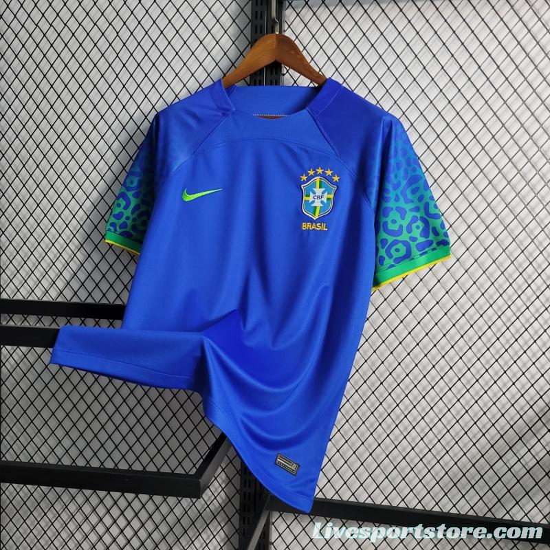 2022 Brazil Away Soccer Jersey