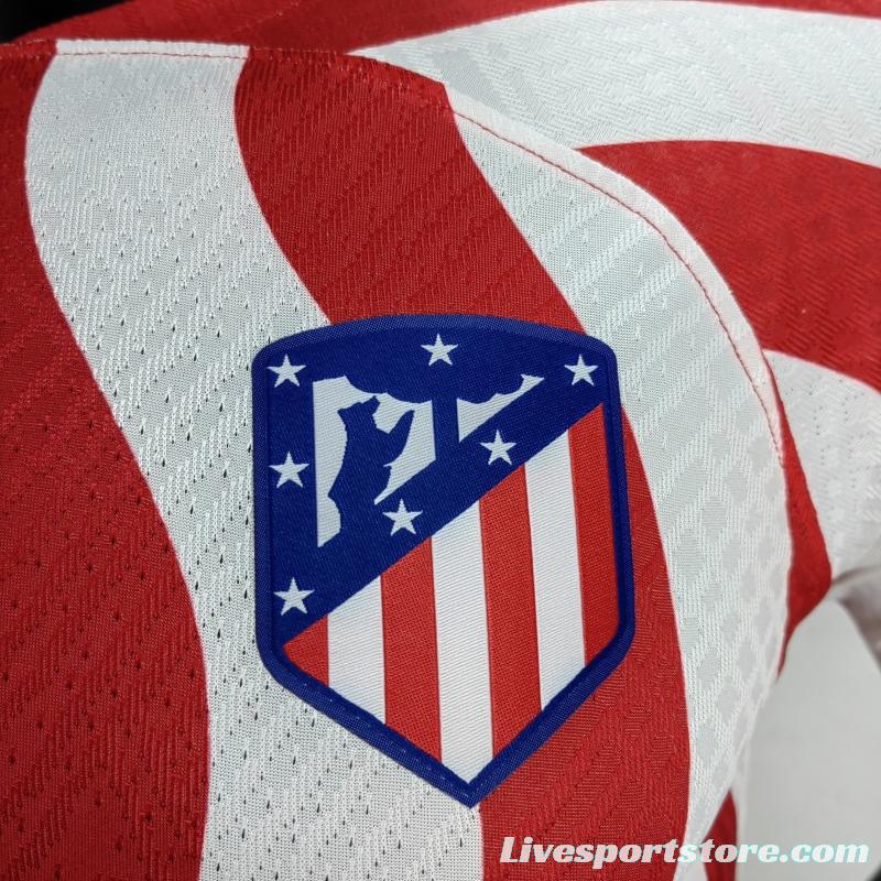 Player Version 22/23 Atletico Madrid Home Soccer Jersey