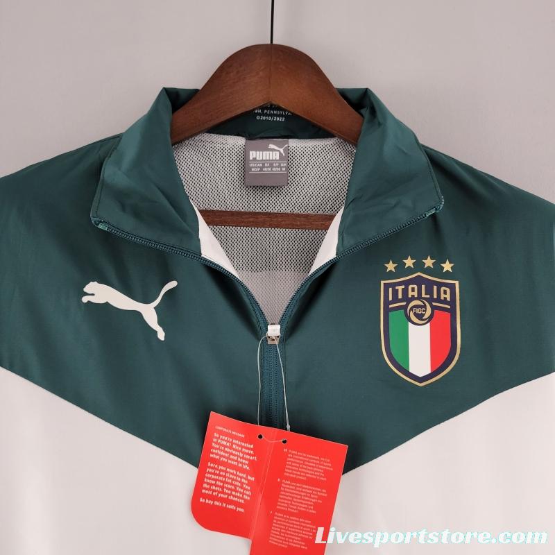 2022 Italy Windbreaker White-Green