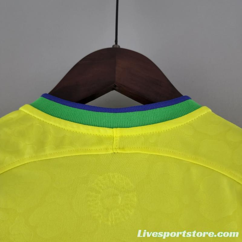 2022 Woman Brazil World Cup Jersey Home Soccer Jersey