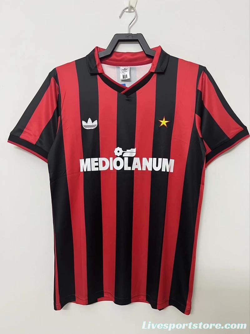 Retro 90/91 AC Milan Home Soccer Jersey