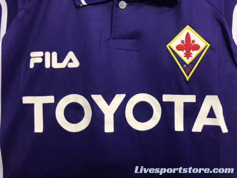 Retro 99/00 Fiorentina Home Soccer Jersey