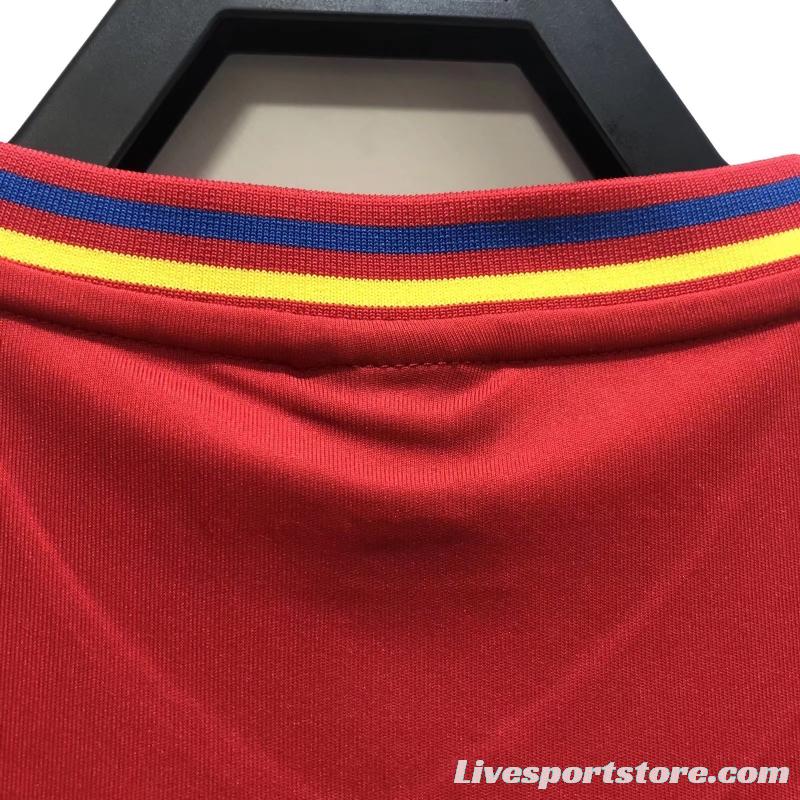 Retro 1990 Colombia Away Red Soccer Jersey