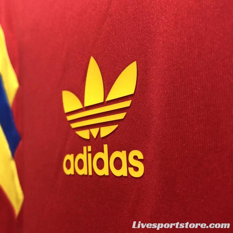 Retro 1990 Colombia Away Red Soccer Jersey