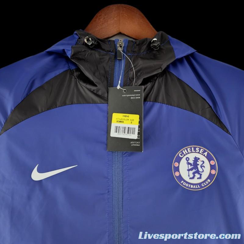 22/23 Chelsea Windbreaker Blue & Black