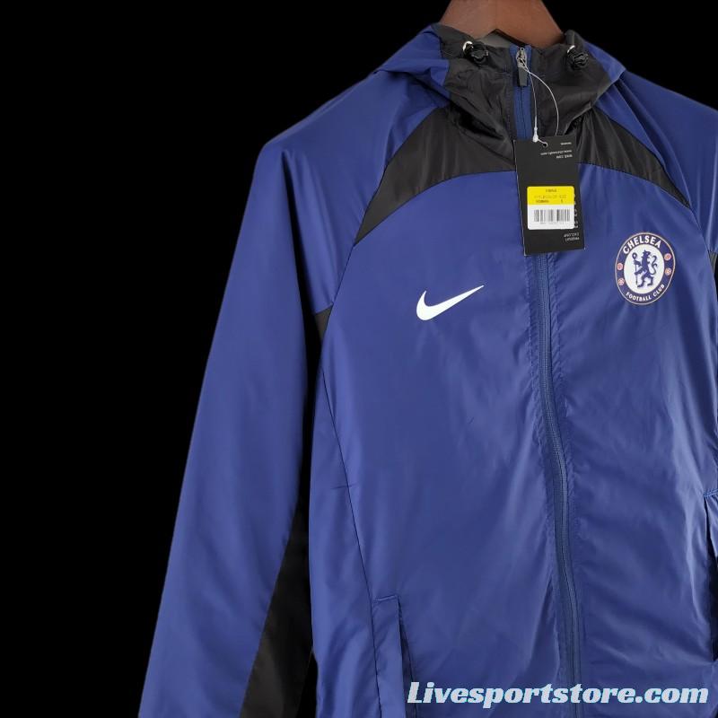 22/23 Chelsea Windbreaker Blue & Black