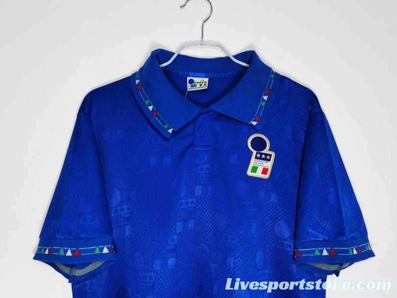 Retro 1994 Italy Home Soccer Jersey